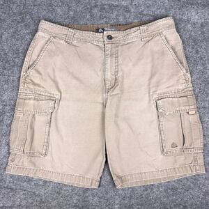 VTG Nike ACG Cargo Shorts Mens 34 Tan Khaki Canvas Pockets Outdoors Cotton Y2K